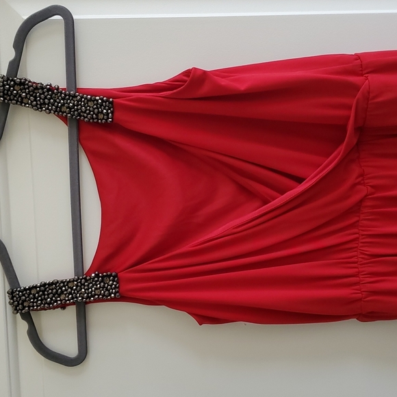 Jessica Simpson Red hot beaded dress - Picture 2 of 10